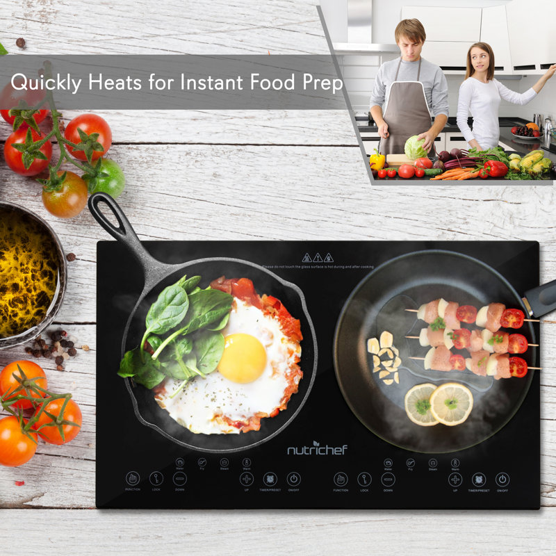 NutriChef Induction Double Hot Plate & Reviews Wayfair
